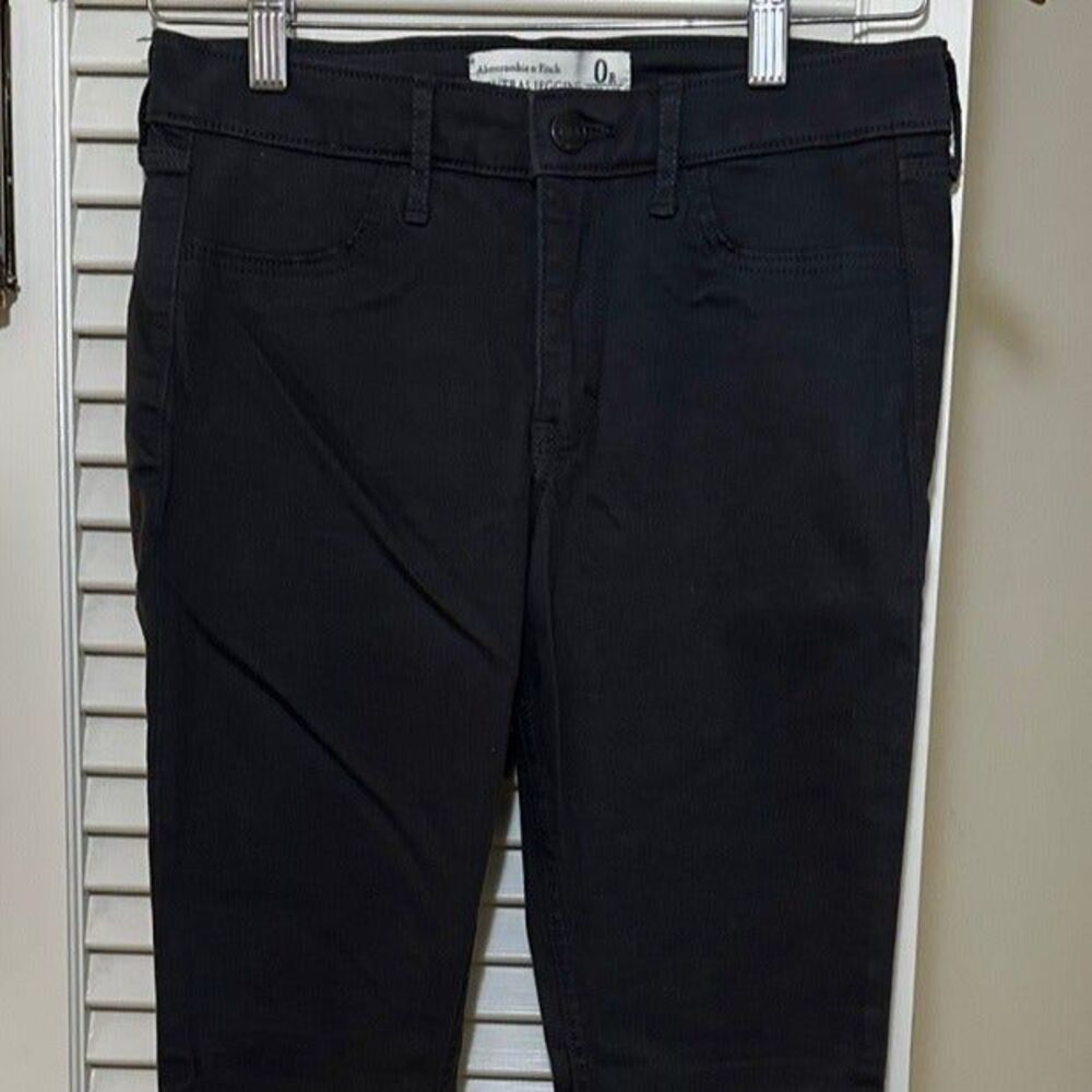Abercrombie and Fitch Neutral Mid Rise Stretch Size 0 Gray Charcoal 25x26